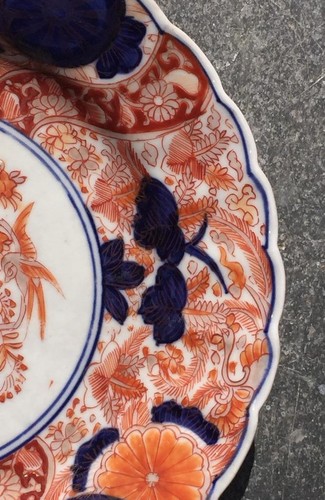 Exquisite Japanese Edo Period Chrystanthamum Form Arita Imari Dish - Picture 2 of 4