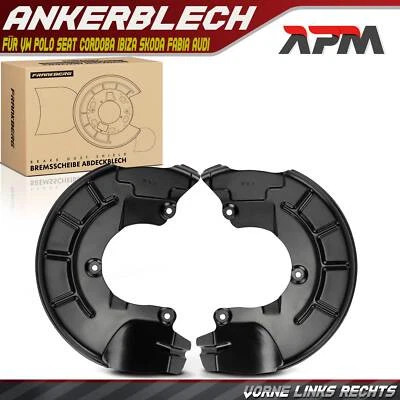 2x Ankerblech Bremsscheibe Vorne für VW Polo Audi A1 Seat Cordoba Ibiza Skoda