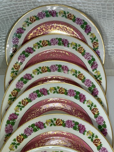 Limoges W.Guerin Porcelain 11” Set of 6 Chargers Dinner Plates 1891-1932 Antique - Picture 12 of 24