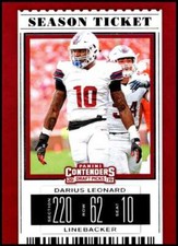 2019 Panini Contenders Draft Tickets Season Ticket #27 Darius Leonard NM-MT J2M