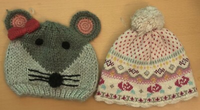 Accessoire 2 Set Kindermützen, Alter 0-12 Monate