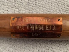 ERNIE DAVIS GAME USED EFA HIGH SCHOOL BASEBALL BAT FROM 1957    SYRACUSE HEISMAN