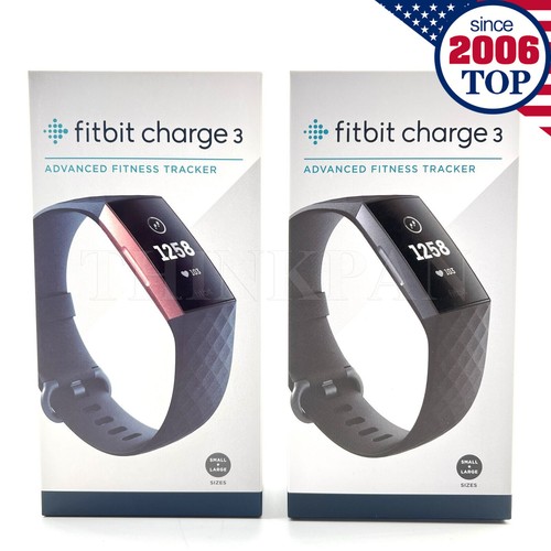 Fitbit Charge 3 Fitness Activity Tracker + Heart Rate Monitor S & L ...