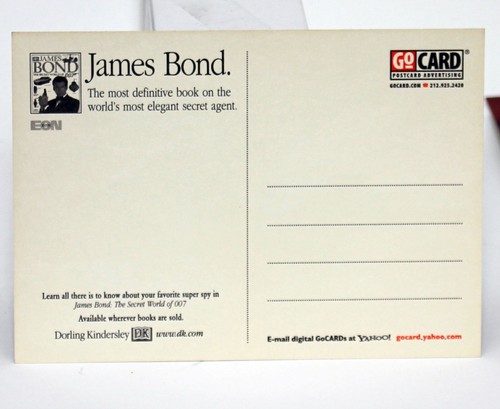 James Bond Agent 007 Dorling Kindersley Book - GoCard Free postcard - Picture 2 of 2
