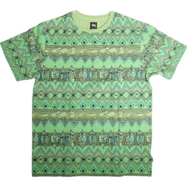 【OLD STUSSY】Stussy Tomoo Trio Pocket Tee Old Stussy Tomtom T-shirt Large All-Over Print Size L NOS