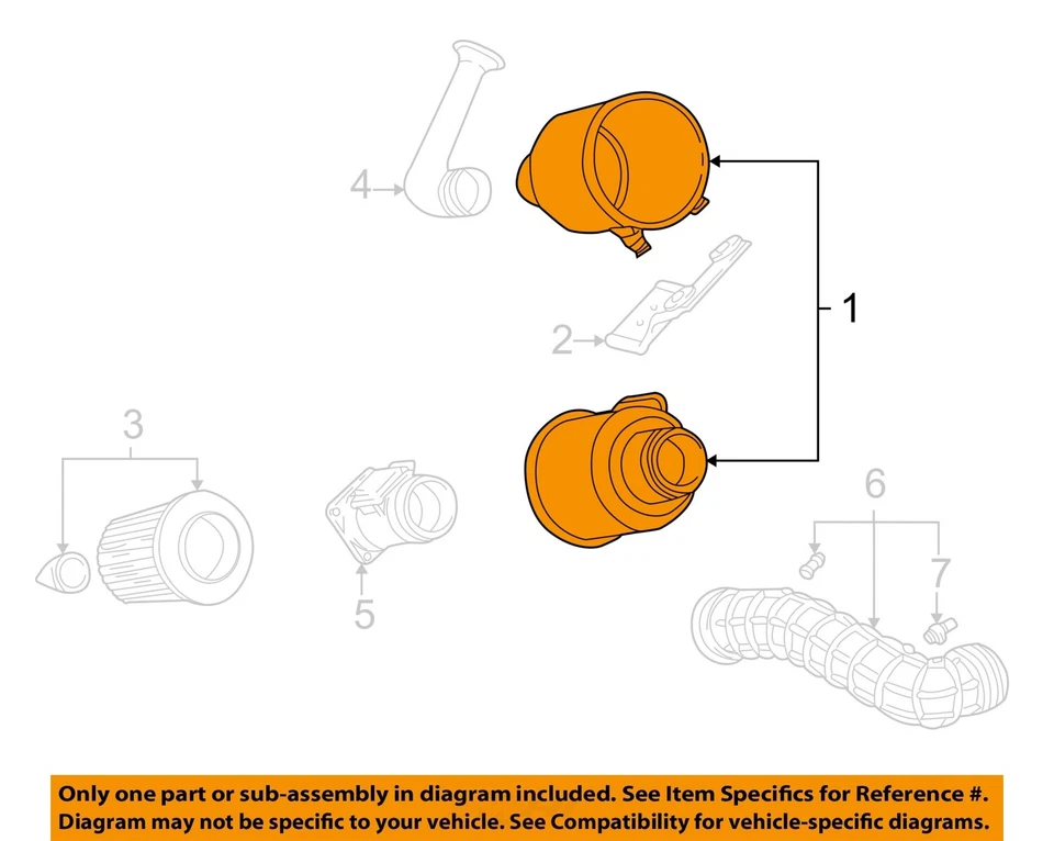 Conjunto de filtro de aire usado se adapta a: Ford Explorer 1997 4,0 L cilíndrico grado A Foto 3 de 4