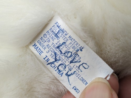 Peluche coniglio bianco pastello raso orecchie zampe 19 pollici Tb Trading Co peluche - Foto 10 di 13
