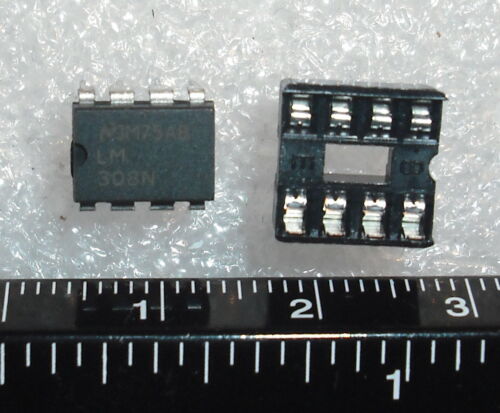 LM308 LM308N Chip 8 Pin Rattenpedal Opamp mit Steckdosenhalter Betriebsverstärker Kit - Bild 1 von 6