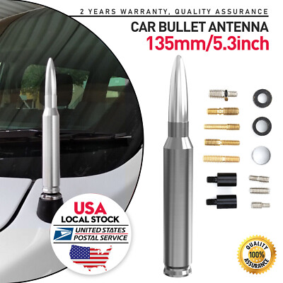 Silver Car Bullet Antenna 5.3inch Fits for GMC & Chevy Truck(2014-2023) Antenna