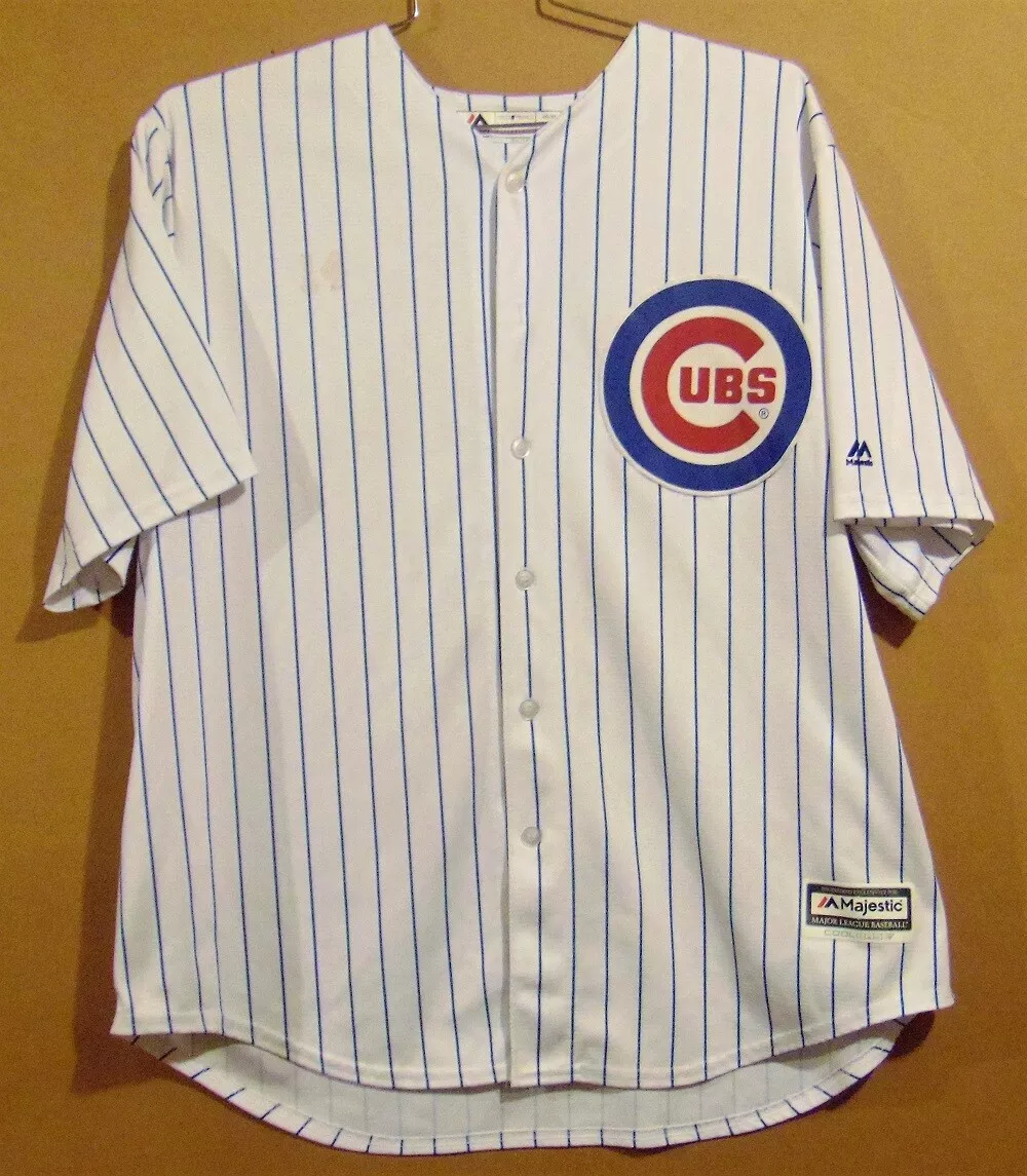 Men's Majestic Chicago Cubs #17 Kris Bryant Authentic Blue/White