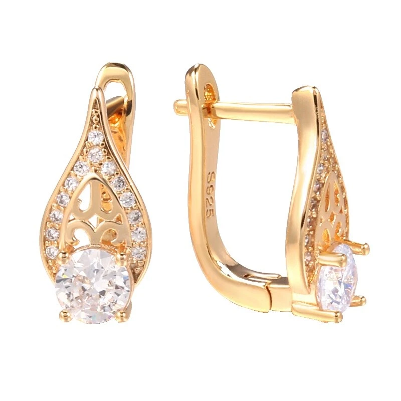 Huggie Pendientes de Moda enchapado en oro rosa