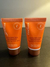 Lancaster Golden Tan Maximizer After Sun Lotion 15 ml .5 oz Travel Size NEW X2
