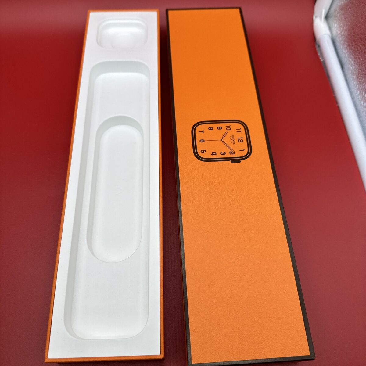 Hermes Complete EMPTY Apple Watch Box & Dust Bags Only Case Hermes Complete EMPTY Apple Watch Box & Dust Bags Only Case