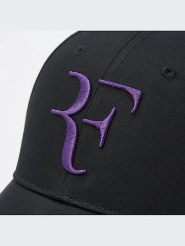 UNIQLO Roger Federer RF Cap Black Purple Hat Tennis NEW w/Tags From Japan - Picture 4 of 5
