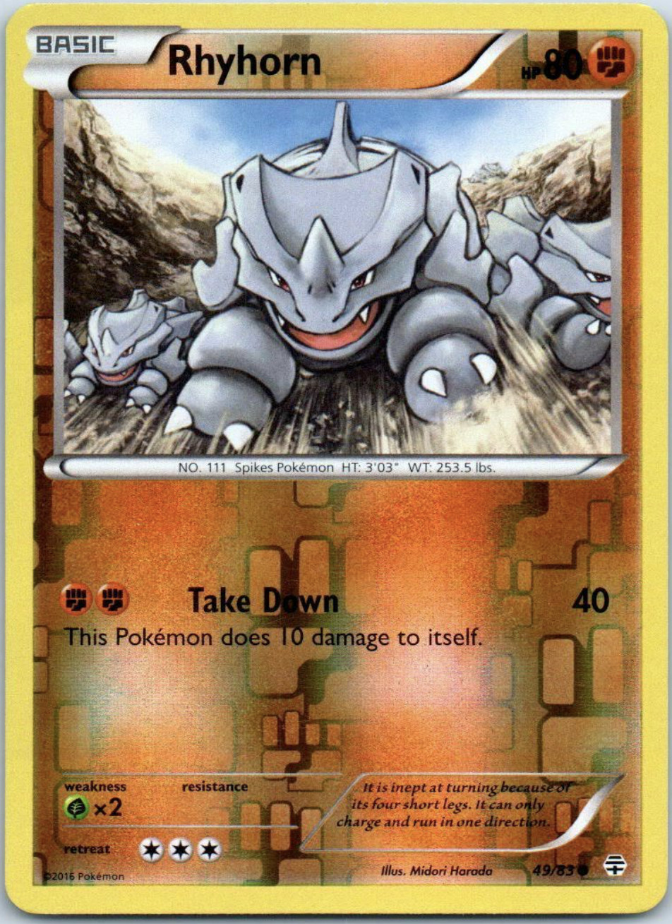 Pokemon - Rhyhorn 49/83 - XY Generations - Reverse Holo - NM/M - NEW