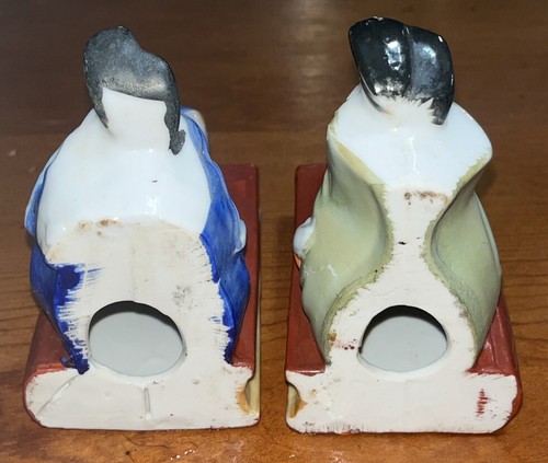 MCM Coppia Fermalibri Ceramica Olandese Ragazzo Ragazza Bambini Anni 50 Made In Japan - Foto 6 di 6