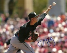 JUSTIN NICOLINO MIAMI MARLINS SIGNED AUTOGRAPHED 8x10 PHOTO W/COA HORIZONTAL