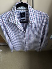 Crew Clothing Mens’s Checked Long Sleeve Shirt Size Medium