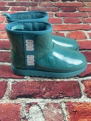 UGG Classic Clear Vinyl Mini Boots Size 5 Lined Womens 1113190