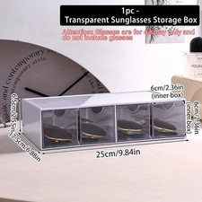 Stackable Acrylic Sunglasses Display Box Clear Drawer Organizer