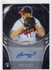 2013 Bowman Sterling Rookie Autographs #BSAR-AWO Alex Wood RC Rookie Card (S90). rookie card picture