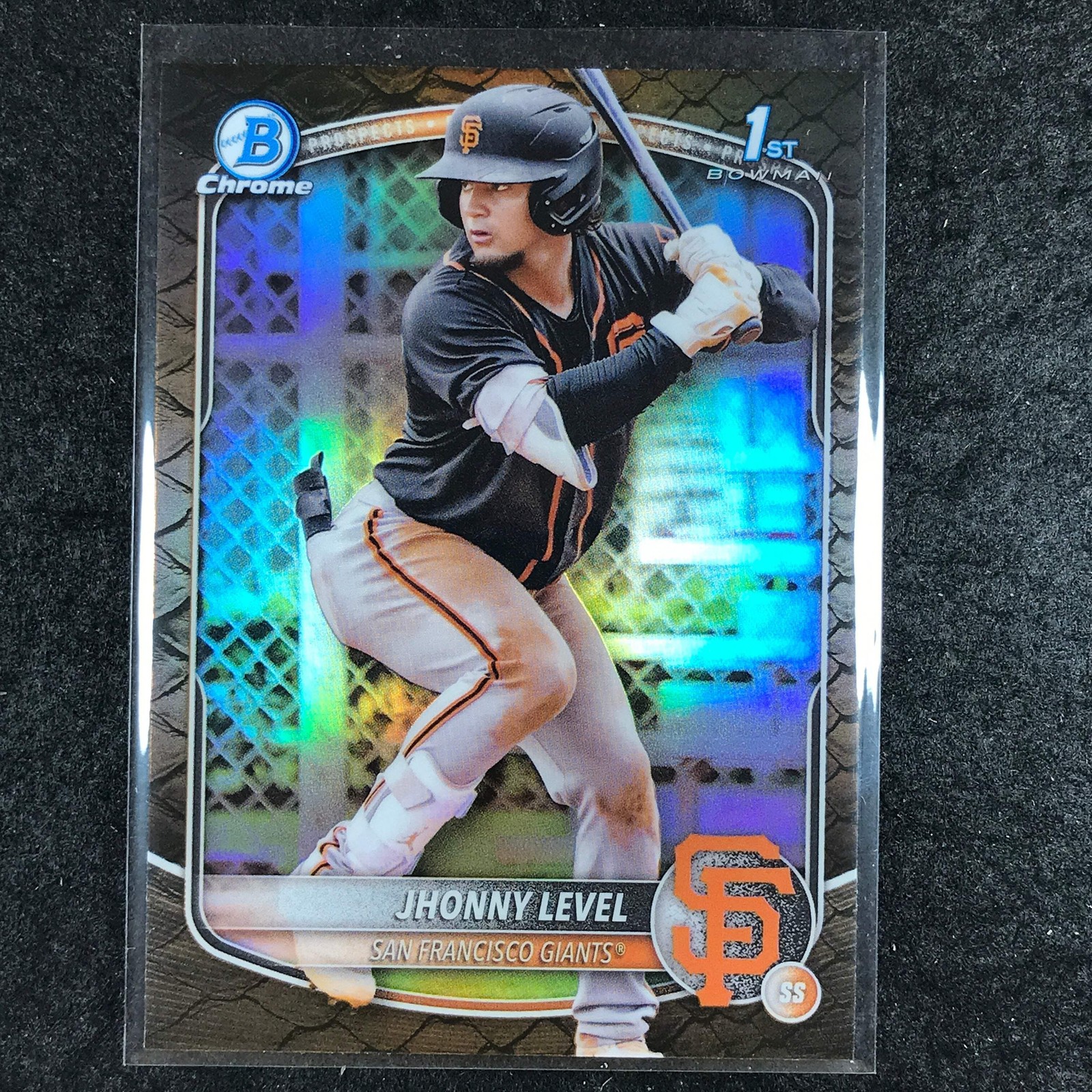 2025 Bowman Baseball JHONNY LEVEL Chrome Prospect 1st Bowman Reptilian #147