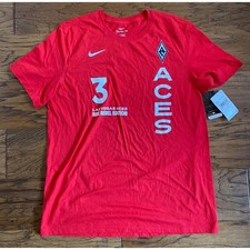 Nike Las Vegas Aces Candace Parker Rebel Edition Red T-Shirt WNBA Womens Large