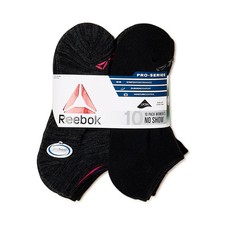 Reebok  Ladies Pro Series Cushion No Show Socks, 10-Pack