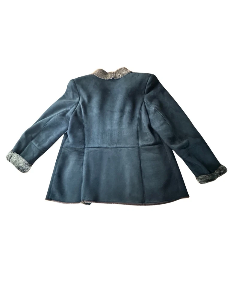 Chaqueta de Sherling Elements by Vakko negra con forro de piel real Foto 2 de 4