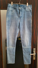 H&M Damen Skinny Jeans Blau Denim helle Wasch...