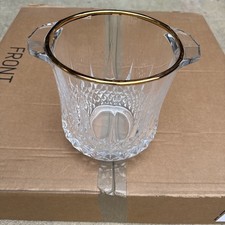 Cristal d'Arques Longchamp Crystal Champagne/Ice Bucket with Gold Rim — listing 5