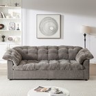 94.8" Chenille Cloud Sofa w/ Wood Frame - Grey, Modern 3-Seater