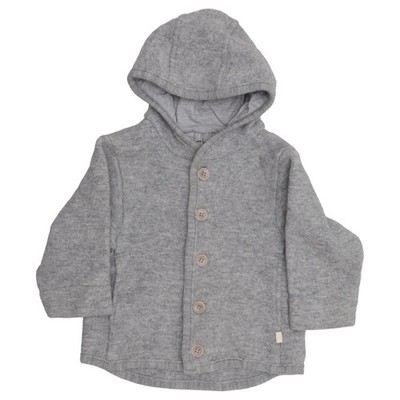 Disana, Kapuzenpullover, Größe: 86/92, Grau, Baumwolle/Wolle, Einfarbig #bpi