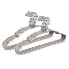 Metal Hangers 20 Pack, Non Slip Clothes Hangers Space Adult Grey-20 Pack