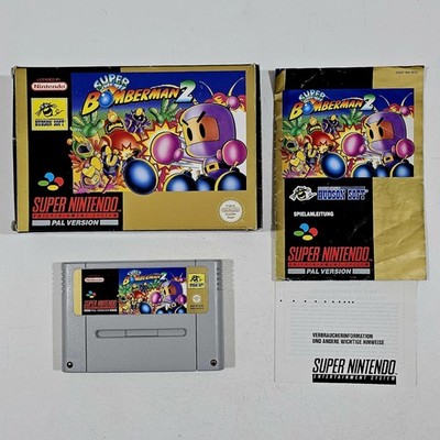 Super Nintendo Mehrspieler Party SUPER BOMBERMAN 2 dt PAL CIB Multiplayer