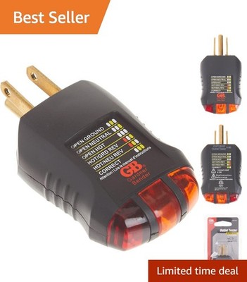 Compact Circuit Analyzer & Outlet Tester - Easy Read Chart, 120V, Black
