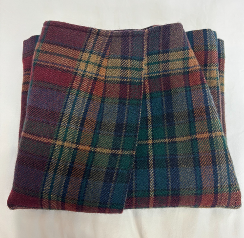 Talbots Women's Multicolor Plaid Wool Blend Wrap Mini Skirt, Size 10 - Picture 12 of 12