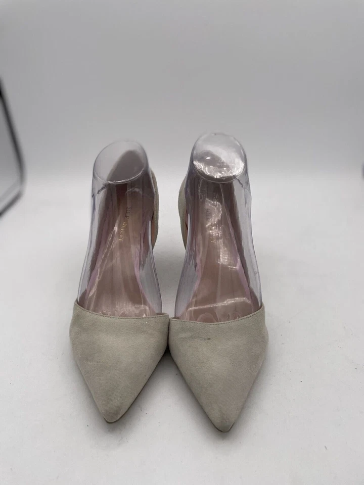 Zapatos de salón Sole Society para mujer talla 7,5 gris gamuza cómodos tacones de aguja sin cordones Foto 2 de 4