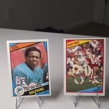 Topps 1984 Mark Duper Rookie & Dan Marino Miami Dolphins 2 Card Lot NFL