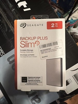 Seagate Backup Plus Slim 2TB External Hard Drive Portable HDD   Silver USB 3.0