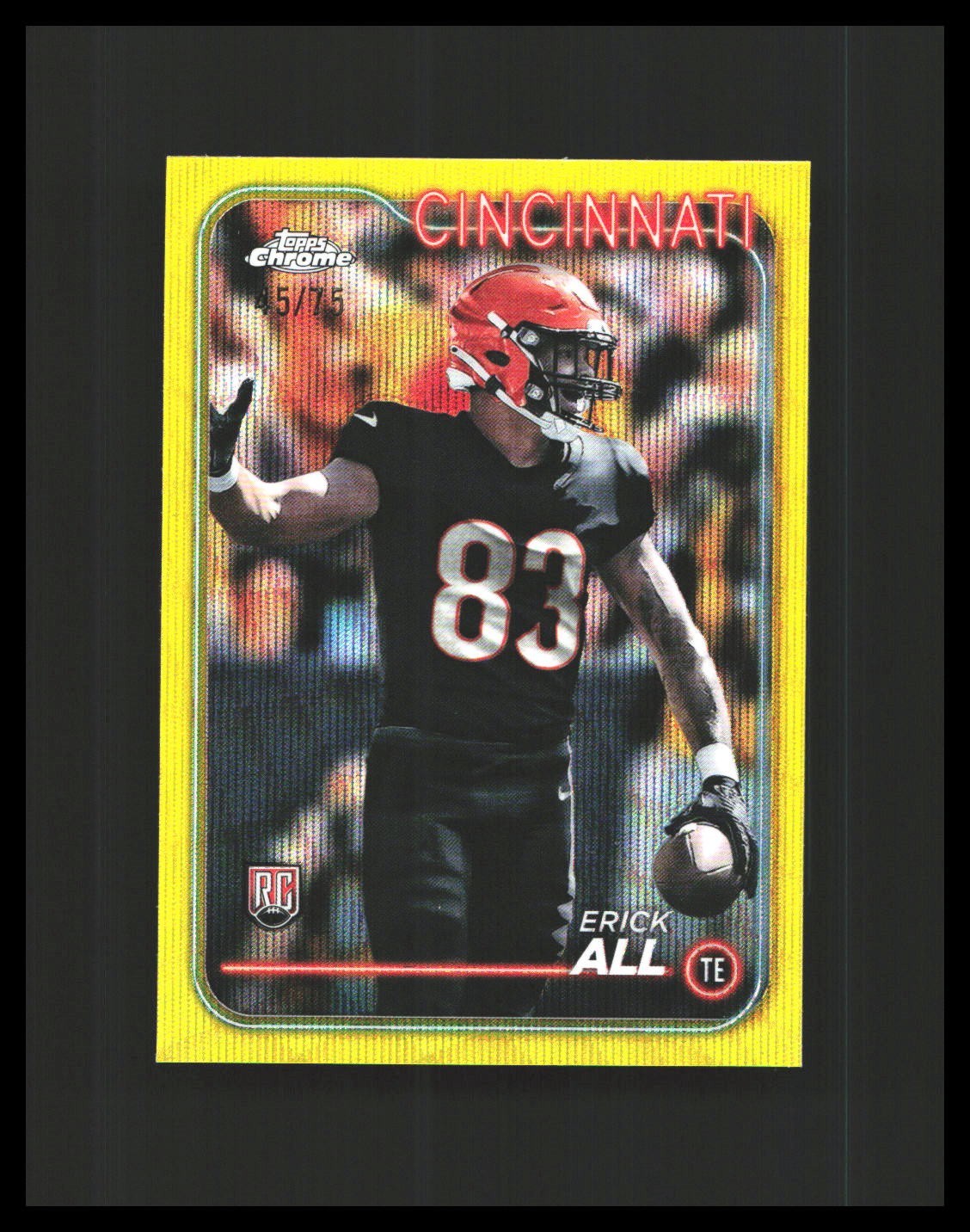 Erick All Topps Chrome #292 Yellow Wave
