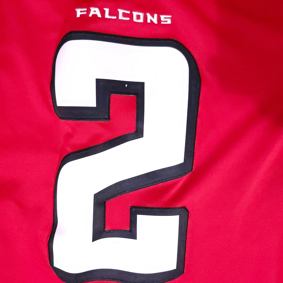Camiseta Nike Atlanta Falcons Matt Ryan masculina pequena costurada em campo futebol americano NFL - Imagem 3 de 4