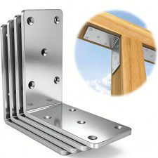 Angle Bracket Heavy Duty L Corner Braces Plates for Wood Steel 65x65x40mm 50PCS