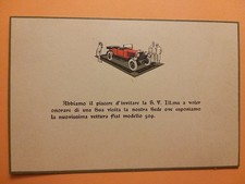 Invito per la presentazione della nuova automobile FIAT 509. In rilievo.