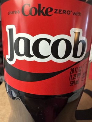 Share a Coke with Jacob 2025 Personalized Gift Coca~Cola Bottle