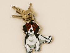 Beagle4 3D Printed Keychain Key Ring Charm Bag Backpack Gift