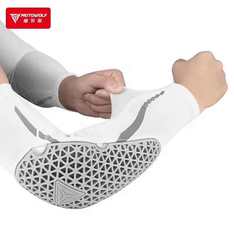 MOTOWOLF Summer Breathable Motorcycle Elbow Pads | Elastic Arm Sleeve Protector Foto 2 de 4