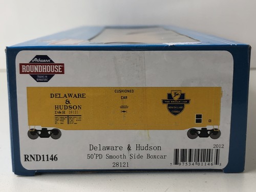 Coche de carga Athearn Roundhouse #RND1146 Delaware & Hudson 50' PD lado liso #28121 | Zustand: New