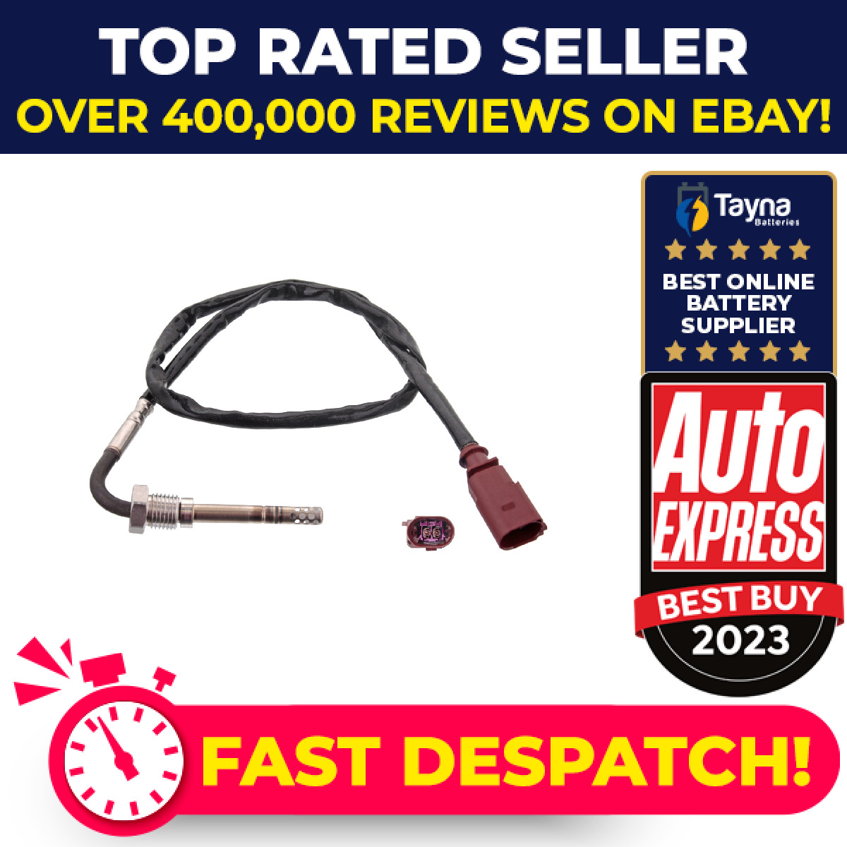 Exhaust Temperature Sensor fits VW CALIFORNIA T6 2.0D Before DPF 15 to 19 CAAB