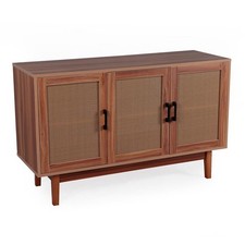 Buffet Cannage en Rotin "Lloyd" 113cm Marron